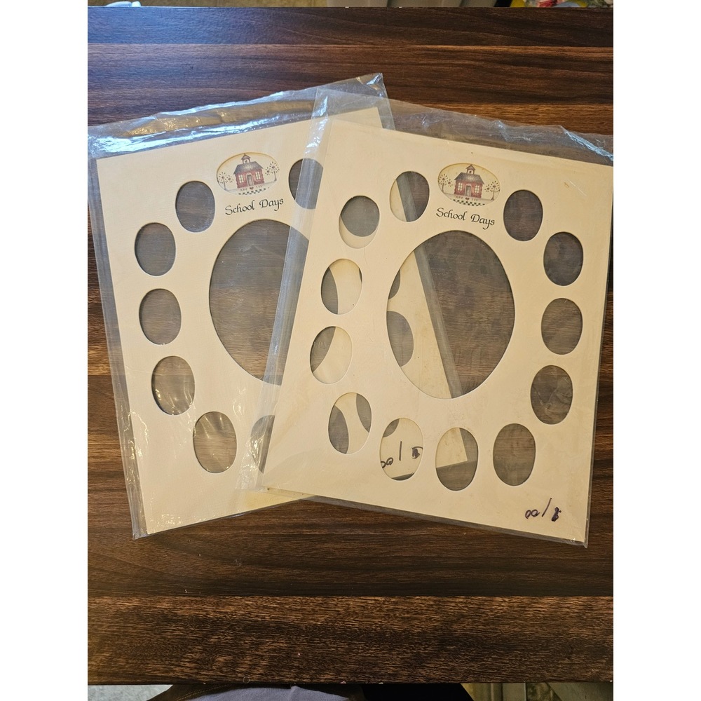 Vintage School Days K-12 Photo Mat Set Graduation Keepsake cottagecore grandma